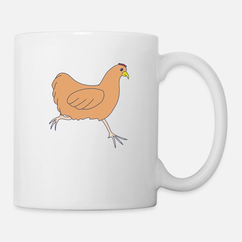 Laufendes Huhn - Tasse - Weiß
