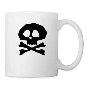 Schädel - Tasse - Weiß - Rechts