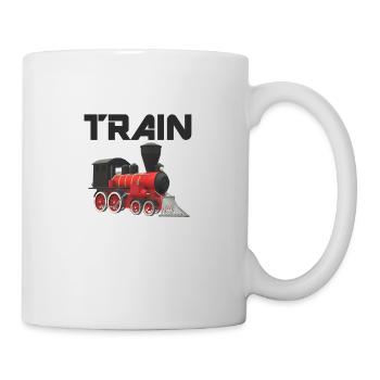 Train Steam locomotive Railway Track Model railway - Mug - white - Right