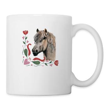 Pferde - Tasse - Weiß - Rechts