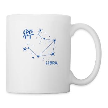 Waage Sternzeichen Libra Sternbild & Japan Letter - Tasse - Weiß - Rechts