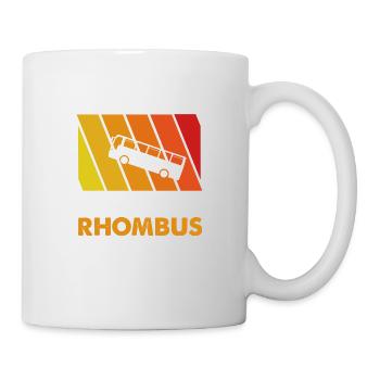 Désolé d’être en retard, j’ai pris le losange - Mug blanc - blanc - Droite