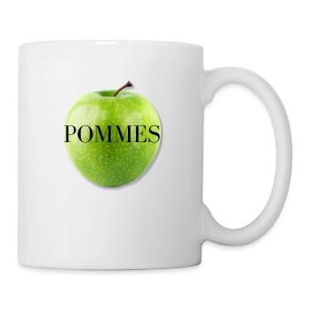 Apfel Design - Modern - Neu - Lecker - Tasse - Weiß - Rechts
