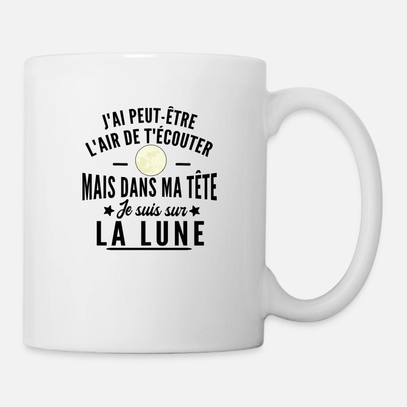 je suis sur la lune - Mug blanc - blanc