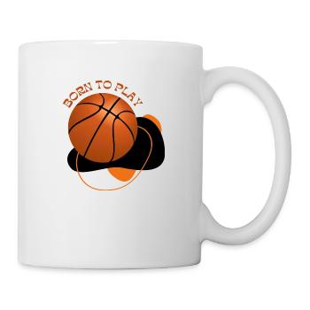 BORN TO PLAY BASKETBALL DESIGN - Mug - white - Right