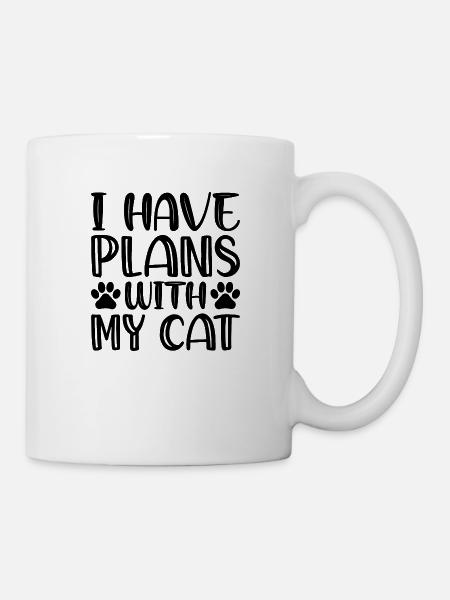 I Have Plans With My Cats - Mug - white