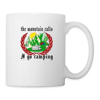 la montagne appelle je vais camper. Camping en montagne - Mug blanc - blanc - Droite