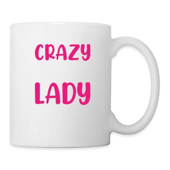 Crazy Cat Lady Drôle de chat Lover Girl - Mug blanc - blanc - Droite