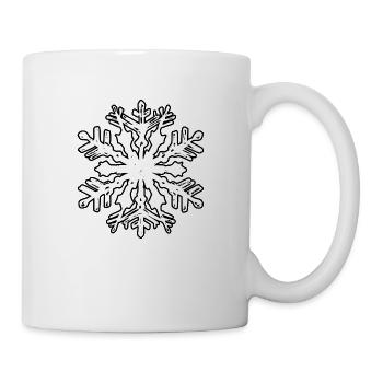 Snowflake Snow Winter Christmas Cold 02 - Mug - white - Right