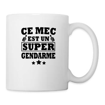 super gendarme / cadeau humour gendarme - Mug blanc - blanc - Droite