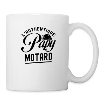 l authentique papy motard / cadeau papy motard - Mug blanc - blanc - Droite