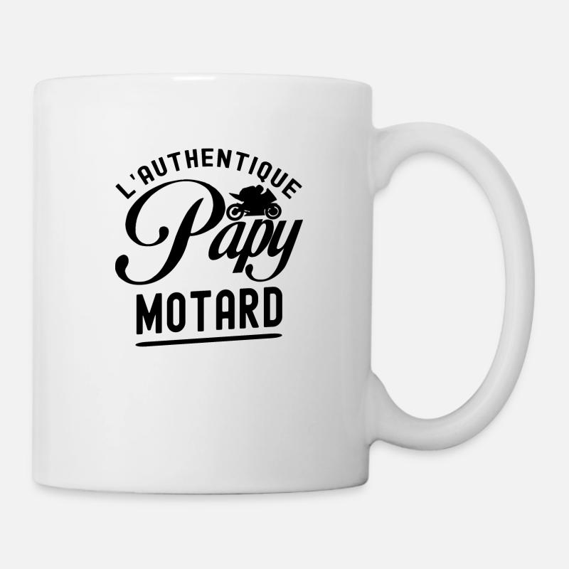 l authentique papy motard / cadeau papy motard - Mug blanc - blanc