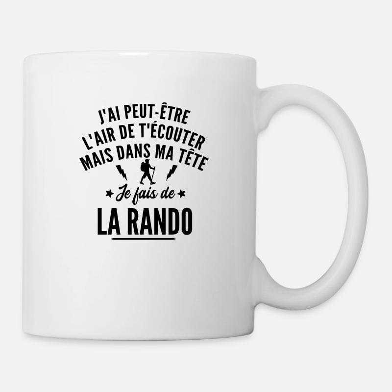 dans ma tête je fais de la rando / randonnée - Mug blanc - blanc