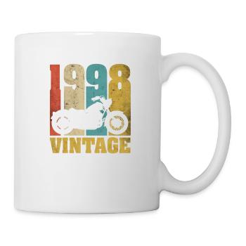 1998 Born birthday biker motorcycle gift - Mug - white - Right