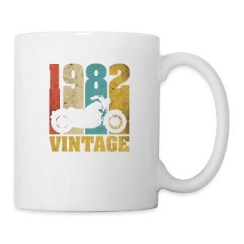 1982 Né anniversaire motard moto cadeau - Mug blanc - blanc - Droite