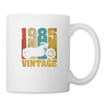 1985 Jahrgang Geburtstag Biker Motorrad Geschenk - Tasse - Weiß - Rechts