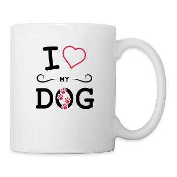 I love my dog - Mug - white - Right