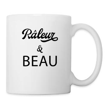 Râleur et beau. idée cadeau drôles. - Mug blanc - blanc - Droite