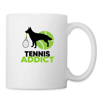 Tennis Tennis Match « Tennis & Dog » Accro au tennis - Mug blanc - blanc - Droite