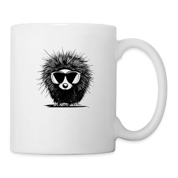 Porcupine Lunettes de soleil Mignons animaux Nature animale 5 - Mug blanc - blanc - Droite