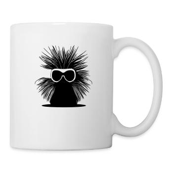 Porcupine Lunettes de soleil Mignons animaux Vecteur 17 - Mug blanc - blanc - Droite
