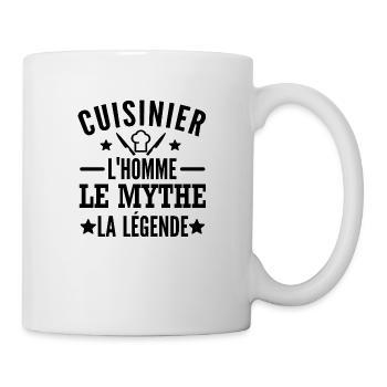 cadeau humour cuisinier - Mug blanc - blanc - Droite