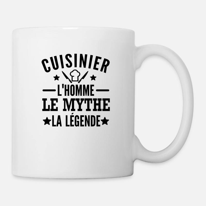 cadeau humour cuisinier - Mug blanc - blanc