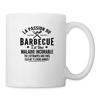 passion barbecue / cadeau humour barbecue - Mug blanc - blanc - Droite