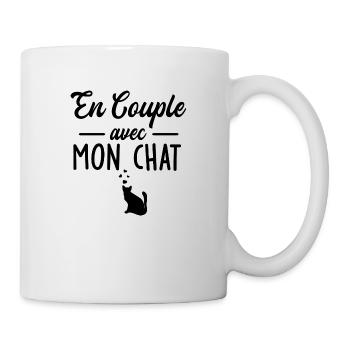 en couple avec mon chat / humour chat - Mug blanc - blanc - Droite