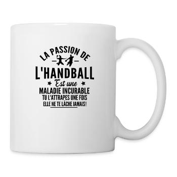 passion handball / cadeau humour handballeuse - Mug blanc - blanc - Droite