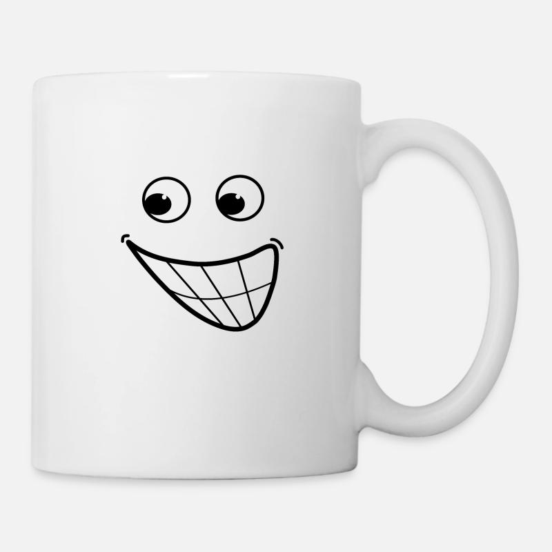 Cartoon smile - Mug - white
