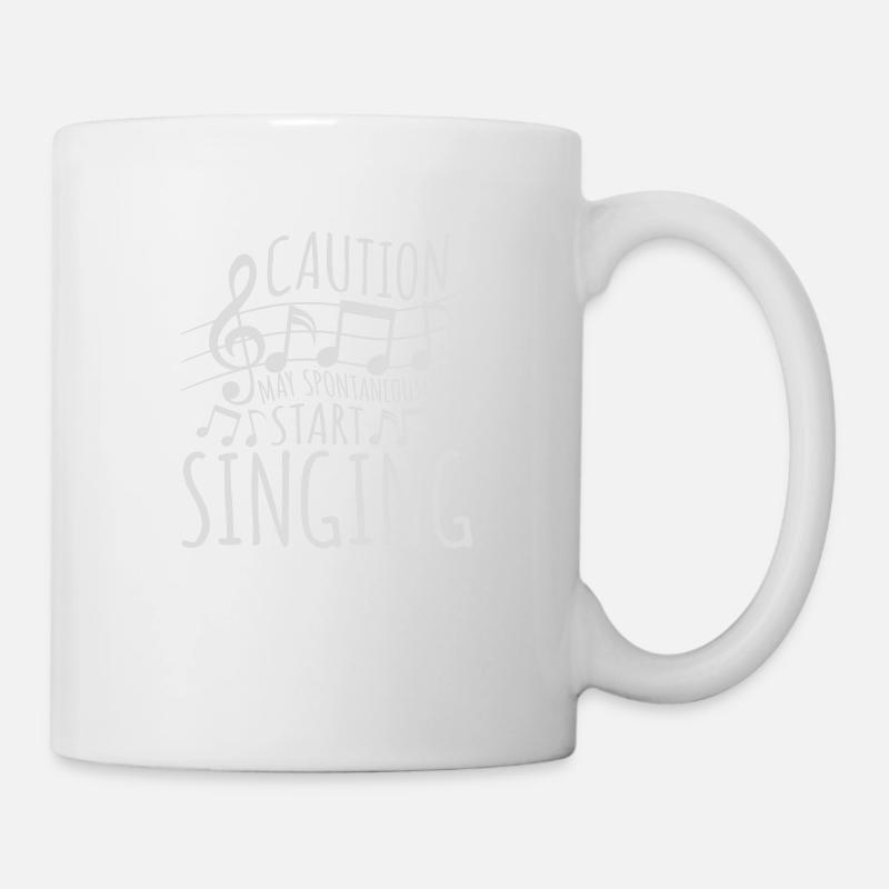 peut spontanément commencer à chanter - Mug blanc - blanc