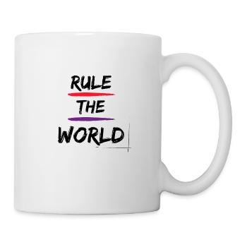 Regiere die Welt - Tasse - Weiß - Rechts