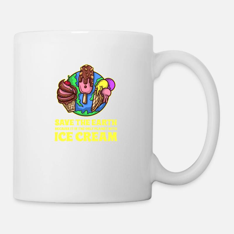 Save the Earth, Ice Cream! - Mug - white