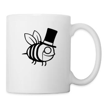 Zylinder Hut Bienen Sir - Tasse - Weiß - Rechts