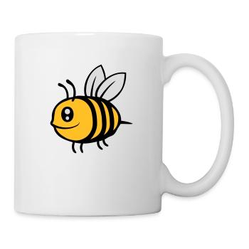 Cute little cartoon bee - Mug - white - Right