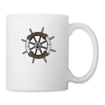 Steuerrad Boot - Tasse - Weiß - Rechts