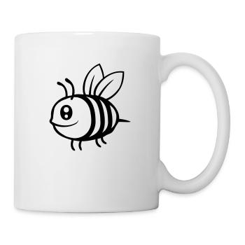 Little cute cartoon bee - Mug - white - Right