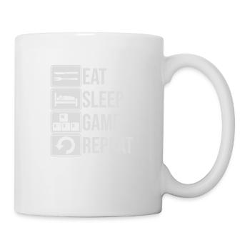 eat sleep game repeat - Tasse - Weiß - Rechts