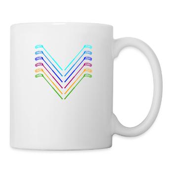 Floorball floorball « battes de floorball colorées » - Mug blanc - blanc - Droite
