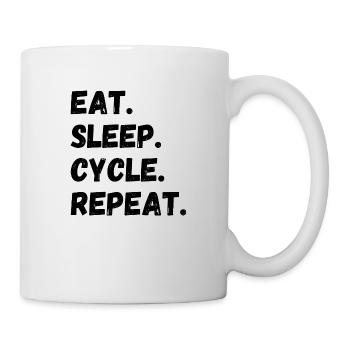 Manger cycle de sommeil répéter - Mug blanc - blanc - Droite