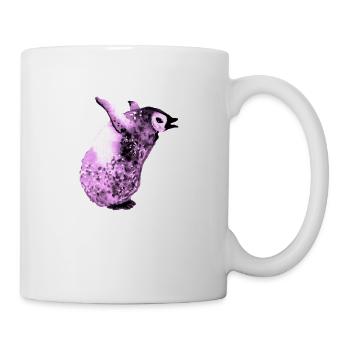 Bébé pingouin rose pleurant - Mug blanc - blanc - Droite