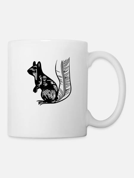 Eichhörnchen süß Tier lustig Tiere Natur Vektor 3 - Tasse - Weiß