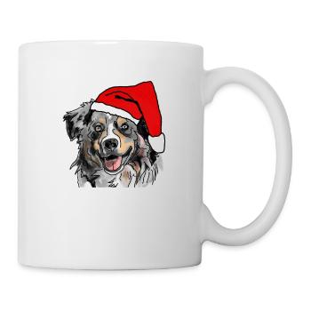 Berger australien Noël australien - Mug blanc - blanc - Droite
