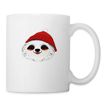 Faultier Weihnachten süß lustig Faultiere Tier 07 - Tasse - Weiß - Rechts