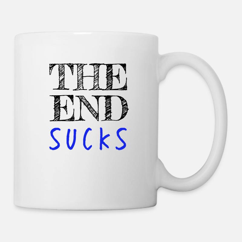 La fin noire suce le bleu la fin agace drôle - Mug blanc - blanc