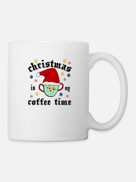 Weihnachten Mit Kaffee Am Morgen - Tasse - Weiß