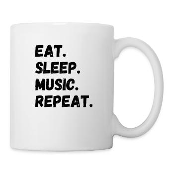 Manger dormir Musique Répéter - Mug blanc - blanc - Droite