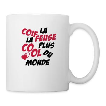 coiffeuse la plus cool du monde / cadeau coiffeuse - Mug blanc - blanc - Droite