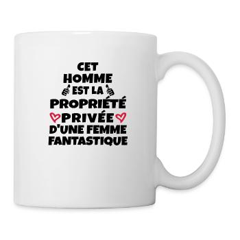 cet homme est pris par une femme fantastique - Mug blanc - blanc - Droite